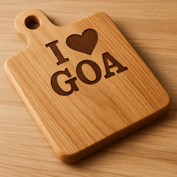 Vegetable Wooden Cutting Board – Handmade in Goa | Custom Name Laser Engraved | Heavy Duty & Food Safe - Image 4